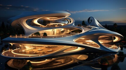 Futuristic architect design 