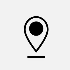 Pin Location Icon. Position, Locate. GPS, Point. Place Illustration. Applied as Trendy Symbol for Design Elements, Websites, Presentation and Application - Vector.