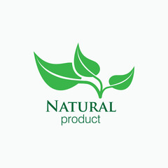 Natural Product Icon - Vector, Emblem, Sign and Symbol for Design, Presentation, Website or Apps Elements.