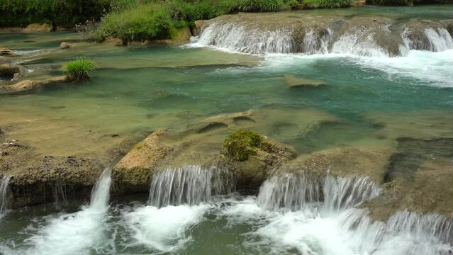 4K Guizhou Libo Xiaokong 68 Waterfall and Stream Natural Landscape