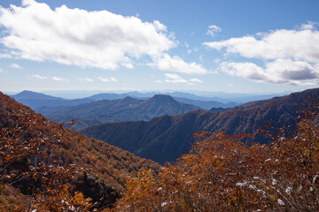 View of Mount Azumaya from hiking trail at Mount Tanigawa, Gunma, Japan