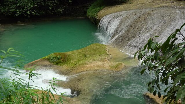 4K Guizhou Libo Xiaokong 68 Waterfall and Stream Natural Landscape