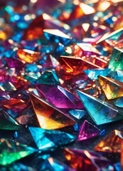 Colorful Holographic broken glass texture background