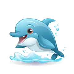 Badezimmer Foto Rückwand Dolphin Cartoon © daisy