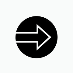 Right Turn Arrow Icon. Direction Symbol - Vector Logo Template.