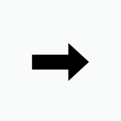 Right Turn Arrow Icon. Direction Symbol - Vector Logo Template.