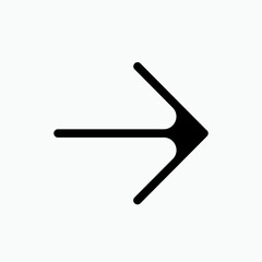 Right Turn Arrow Icon. Direction Symbol - Vector Logo Template.