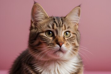 Obraz premium Pet's Perfect Pose: Pink Perfection