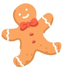 gingerbread man isolated on white