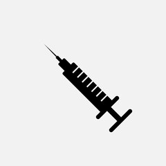 Syringe Icon. Medicine,  Vaccination. Healthcare Element Symbol - Vector.