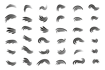 Fototapeta premium set of hand-drawn Ray Burst Accent Flourish, Word Emphasis accent flourish, doodle Accent design elements and ornaments, word highlight decoration, Decorative elements, accents marks text ornament