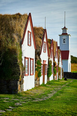 Icelandic old village with church