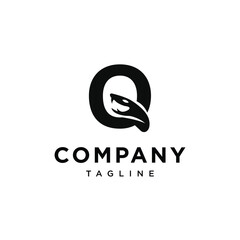 Letter Q snake logo icon vector template