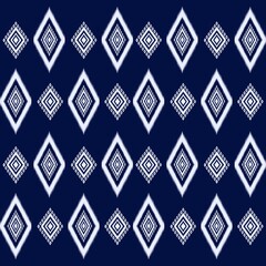 Fototapeta premium Seamless pattern set white and blue color. tribal pattern. local fabric pattern