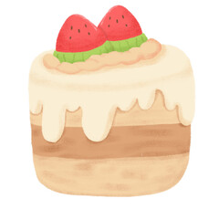 cake with cream watermelon 