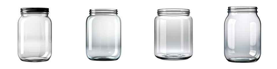 Empty blank jar  Hyperrealistic Highly Detailed Isolated On Transparent Background Png File