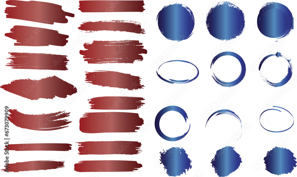 Canvas Prints gradient brush strokes vector illustration. circles, shapes. perfect for graphic design, web design.