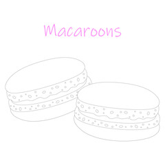 Macaroons, food illustration, eps 8