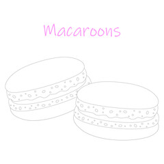 Macaroons, food illustration, eps 8