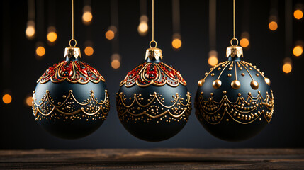 christmas decoration isolated with dark background