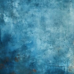 AI generated illustration of a grunge distressed and textured blue wall