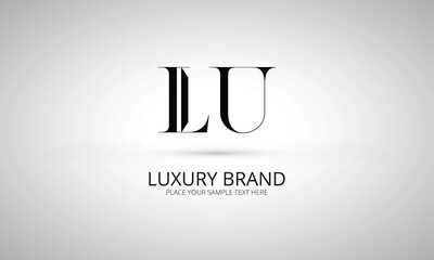 LU L lu initial logo | initial based abstract modern minimal creative logo, vector template image. luxury logotype logo, real estate homie logo. typography logo. initials logo - obrazy, fototapety, plakaty