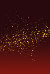 赤のグラデーション背景にゴールドのキラキラ輝く金箔が美しい背景素材イメージ
