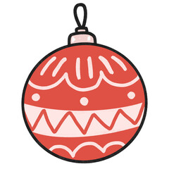 Obraz premium red christmas ball