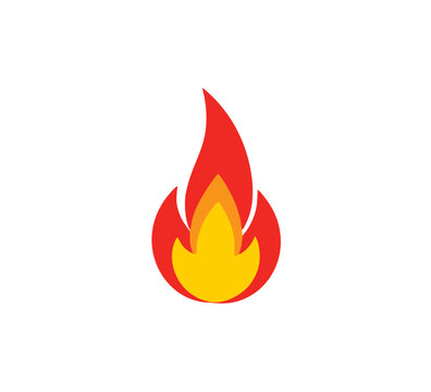 fire logo icon vector template