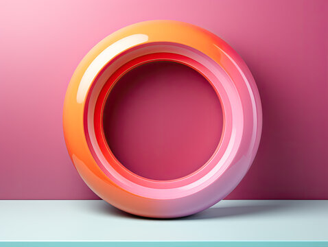 Circle products on stylish background to show bright color.