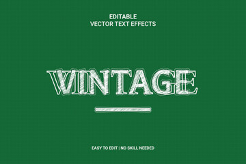 Editable Sketch Hand Drawn Text Effects, 3D, Neon, Sketch Premium Vector And Included Graphic Style. 