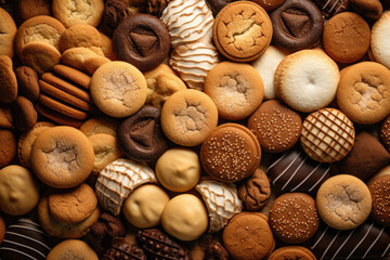 Assortement cookies background