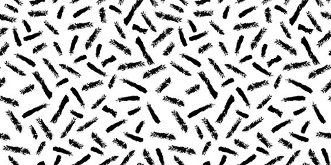 Grunge lines seamless background. Black and white vector texture. Simple geometric pattern. Abstract geometric ornament. Distressed texture.