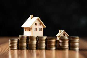 house on the coins ,save money concept