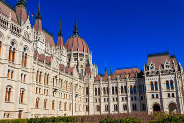 Fototapeta na wymiar Beautiful building of Parliament in Budapest, Hungary