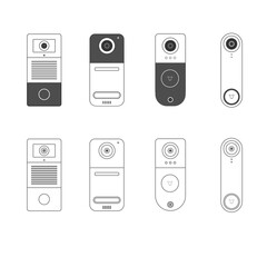 Icon Doorbell camera.Frontdoor security. smart home Device video security camera. Design illustration Flat design vector icon 