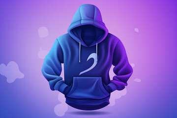 gradient background with hoodie, t-shirt, mug, notebook with custom design in it