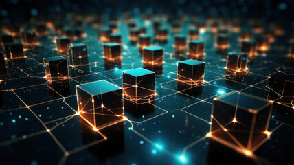Obraz premium Exploring Blockchain's
