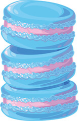 dessert french blue macaroons