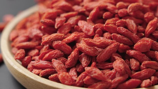 Dried Chinese wolfberries or Goji berry texture Background.