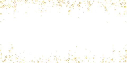 Fototapeta na wymiar Gold sparkling star confetti.