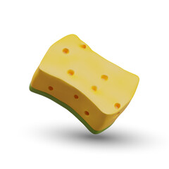 Realistic colored washcloth, washing sponge. Accessory for cleaning skin. Inventory for kitchen, bathroom, car wash. Isolated vector illustration. Icon for store of hygiene products