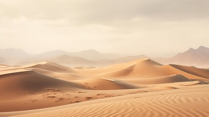 Fototapeta na wymiar Rough, textured sand dunes in a desert landscape