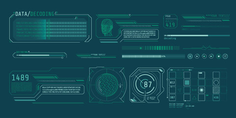 HUD interface design for decoding big data.