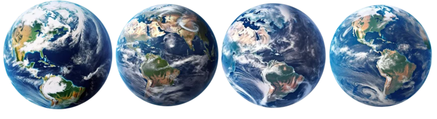 Fotobehang The planet earth from space cut out transparent isolated on white background ,PNG file © HappyTime 17