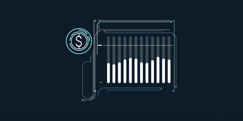 Simple infographics of stable dollar exchange rate.