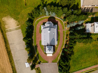 View from the top of the Roman Catholic Church. Saint Francis of Assisi, Bystrzyca, Subcarpathia,...