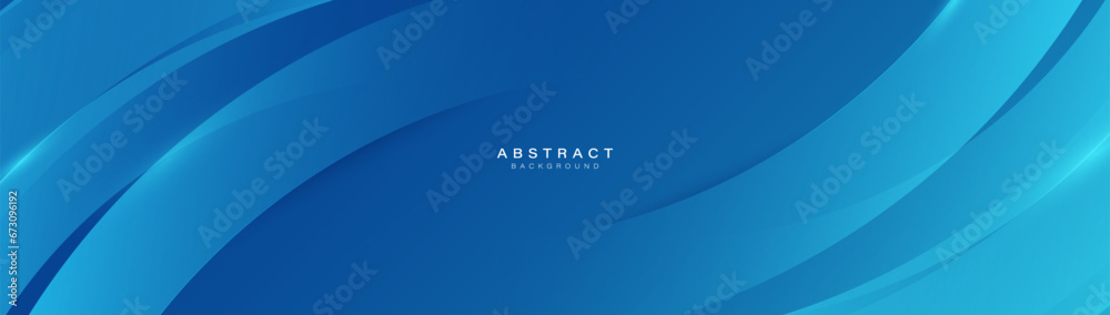Aufkleber blue minimal trendy abstract curve lines for the banner background. vector illustration