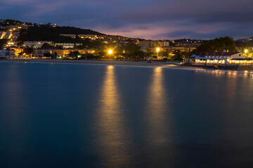Obraz premium Night image of a beach