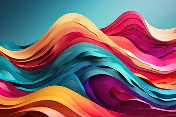 Creating harmony with color gradients in abstract wave backgrounds 